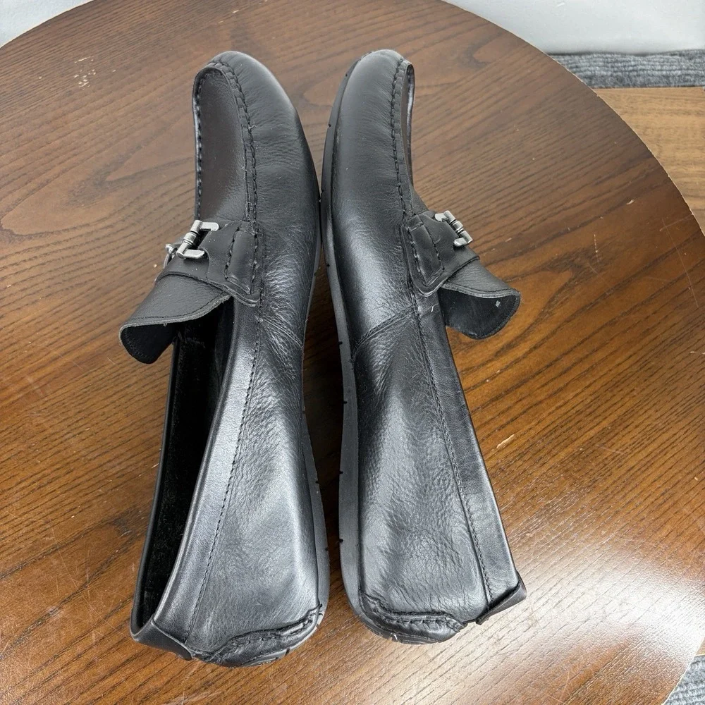 Cole Haan Somerset Shoes Men's 10M Black Leather Horsebit Bit Driving Loafers